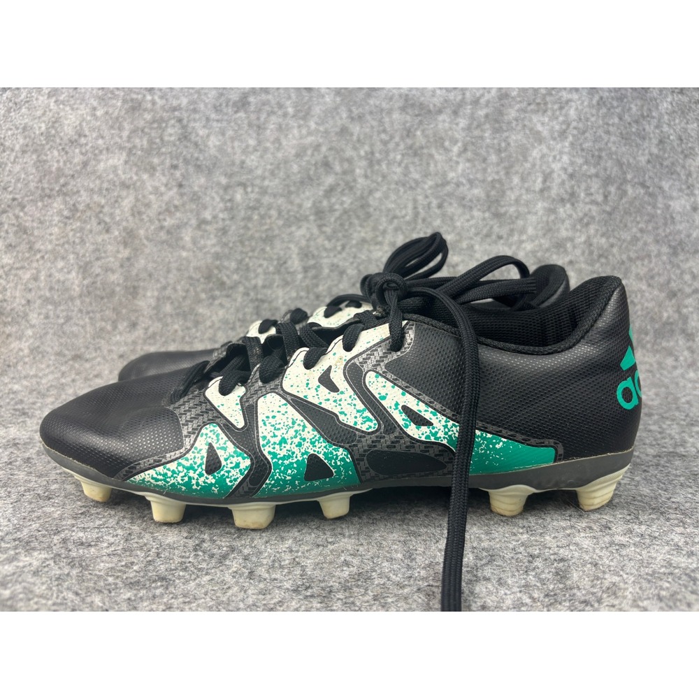 Adidas X 15.4 Soccer Cleats Mens 8 Black Green Firm Ground Athletic S74600